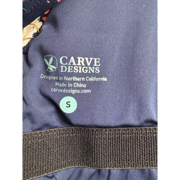 Carve Designs Beacon Onepice Swimsuit Blue Floral High Support Full Coverage S - Picture 6 of 13